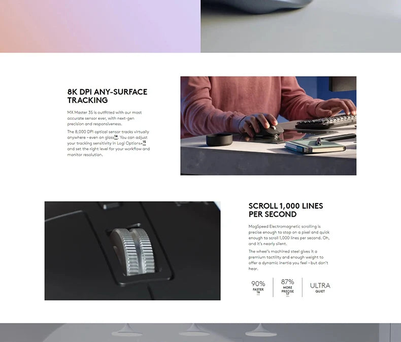 Souris Logitech MX Master 3S – L'Excellence Réinventée